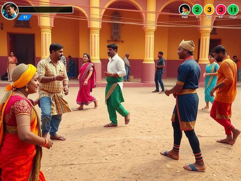 Govinda Masti Mela gameplay screenshot showing traditional Indian games